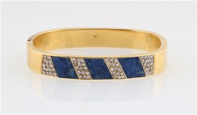 Achtkantdiamant Lapislazuli Armreif - Klenoty