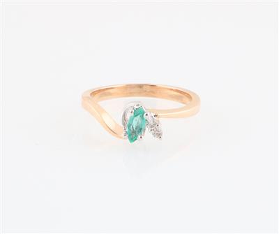 Brillant Smaragd Ring - Schmuck