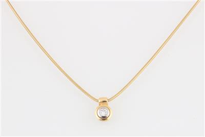 Brillant Solitär Collier ca. 0,15 ct - Gioielli