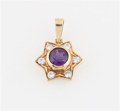 Brillant Amethystanhänger - Schmuck