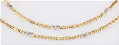 Diamantcollier zus. ca. 1 ct - Klenoty