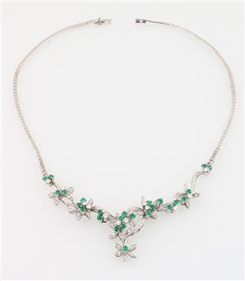 Brillant Smaragd Collier - Schmuck