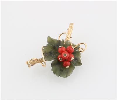 Korallenbrosche Beeren - Schmuck