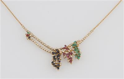 Brillant Farbstein Collier - Gioielli