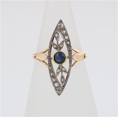 Diamant Saphir Ring - Jewellery