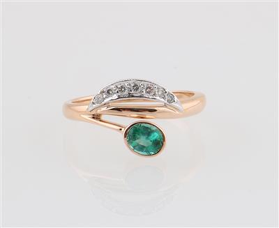 Brillant Smaragd Ring - Schmuck