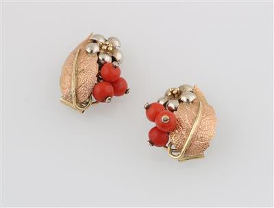 Korallen Ohrclips - Jewellery