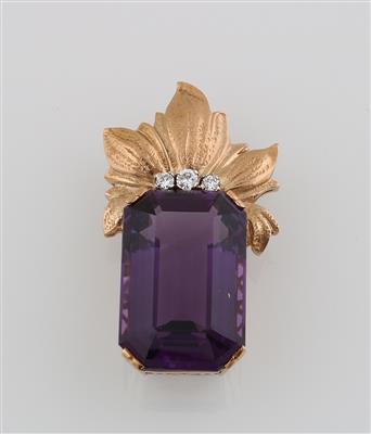 Amethyst Brillantanhänger - Schmuck