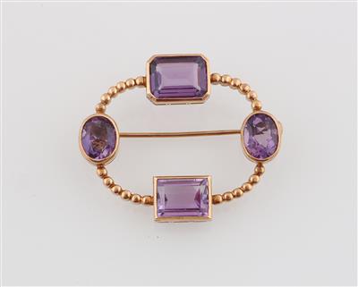 Amethystbrosche - Schmuck