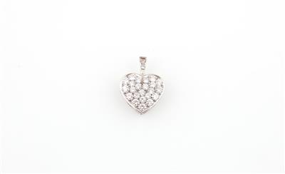 Brillantanhänger Herz zus. ca. 0,80 ct - Schmuck