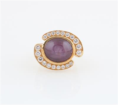 Sternrubin Ring ca. 18 ct - Gioielli