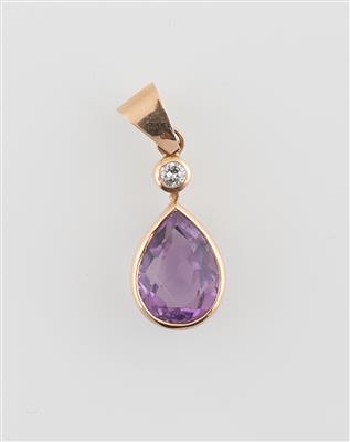 Brillant Amethyst Anhänger - Gioielli