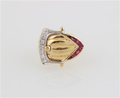 Brillant Rubin Ring - Gioielli