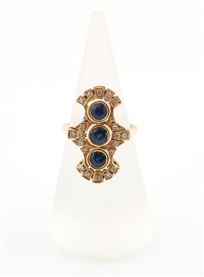 Diamant Saphir Ring - Gioielli