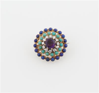 Brillant Amethystbrosche - Jewellery