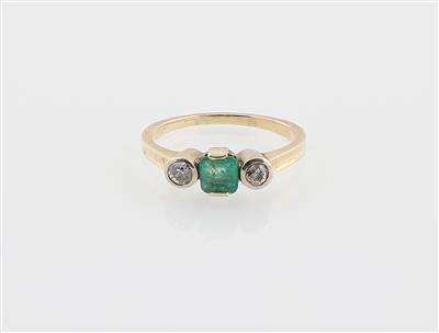 Diamant Smaragdring - Klenoty