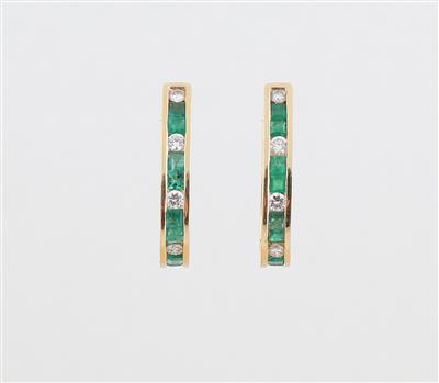 Brillant Smaragd Creolen - Jewellery
