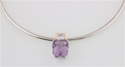 Diamant Amethyst Anhänger - Gioielli