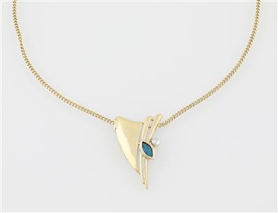 Diamant Opalcollier - Schmuck