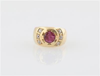 Diamant Rubin Ring - Gioielli