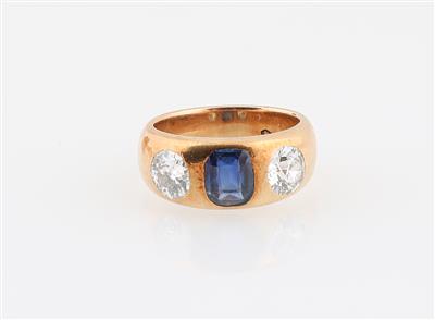 Altschliffdiamant Ring zus. ca. 1,50 ct - Klenoty