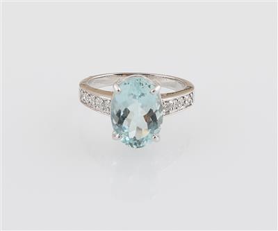 Brillant Aquamarin Ring - Gioielli