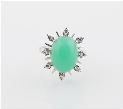 Brillant Chrysopras Ring - Schmuck