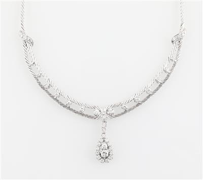 Brillantcollier zus. ca. 1,80 ct - Klenoty