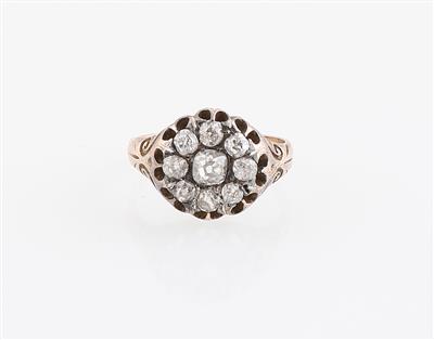 Altschliffdiamant Ring zus. ca. 1 ct - Gioielli