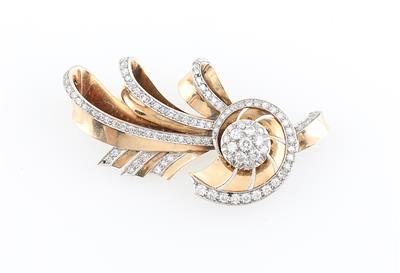 Diamantbrosche zus. ca. 1 ct - Jewellery