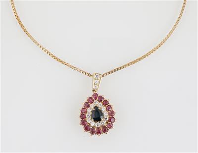 Brillant Farbstein Collier - Jewellery