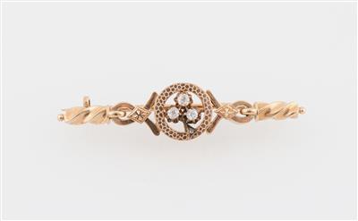 Diamant Anstecknadel zus. ca. 0,15 ct - Jewellery