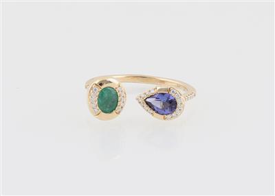 Tansanit Smaragdring - Jewellery