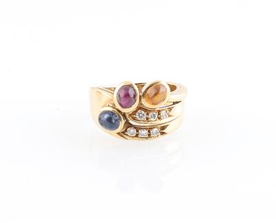 Brillant Farbstein Ring - Schmuck