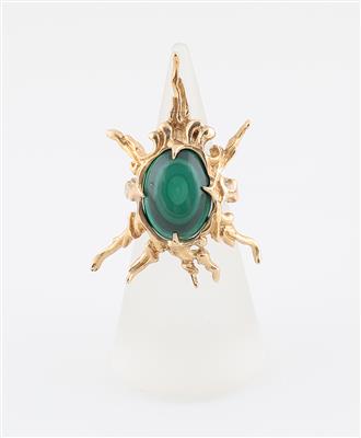 Rene Marcel Riviere Malachit Ring Serie Korona - Jewellery