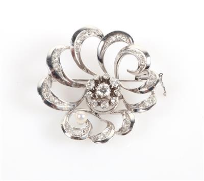 Diamantbrosche zus. ca. 0,90 ct - Jewellery