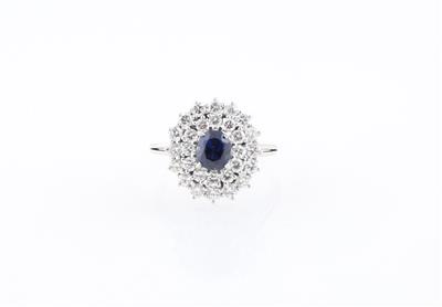 Brillant Saphir Ring - Schmuck