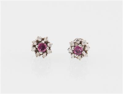 Diamant Rubin Ohrstecker - Jewellery