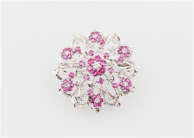 Rubin Diamantbrosche - Jewellery