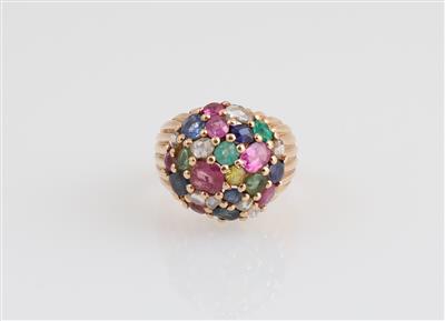 Diamant Farbstein Ring - Schmuck