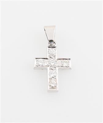 Brillant Kreuzanhänger zus. ca. 0,60 ct - Šperky