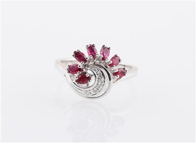 Diamant Rubin Ring - Schmuck