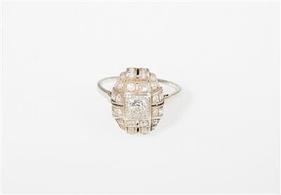 Art Deco Diamantring zus. ca. 0,90 ct - Jewellery