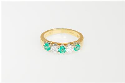 Brillant Smaragd Ring - Klenoty
