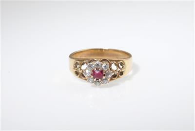 Diamant Rubinring - Gioielli