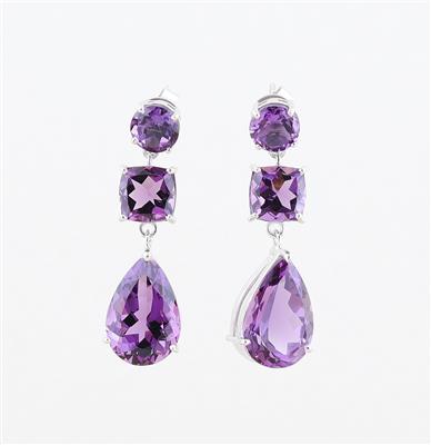 Amethyst Ohrsteckgehänge zus. ca. 30 ct - Gioielli