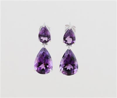 Amethyst Ohrsteckgehänge zus. ca. 25,50 ct - Gioielli