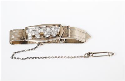 Diamant Krawattenspange "RW" zus. ca. 0,45 ct - Jewellery
