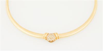 Omega Collier mit Brillantclip zus. ca. 1 ct - Jewellery