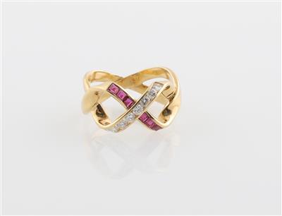 Brillant Rubin Ring - Schmuck